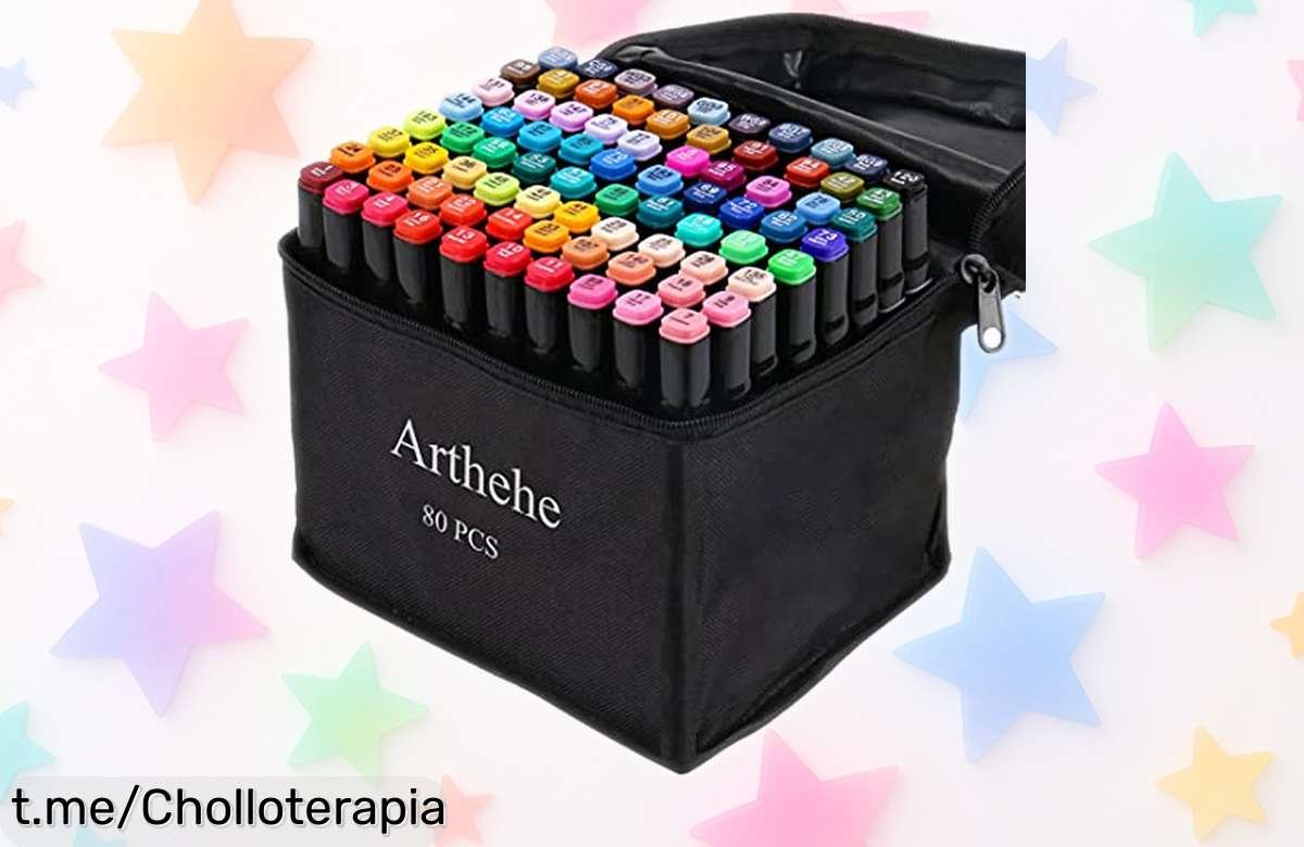 Marcadores de colores con doble punta para artistas creativos a precio rebajado, ¡deja volar tu imaginación antes de que se agoten y dale vida a tus ideas ya!