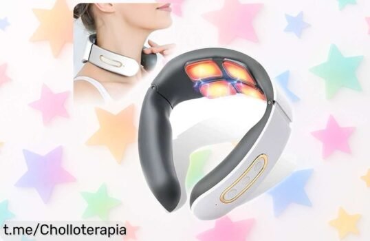 Masajeador de cuello y hombros con calor, super chollo que alivia en 6 modos; siente el bienestar rápido y date un capricho antes de que se acabe esta oferta irresistible.