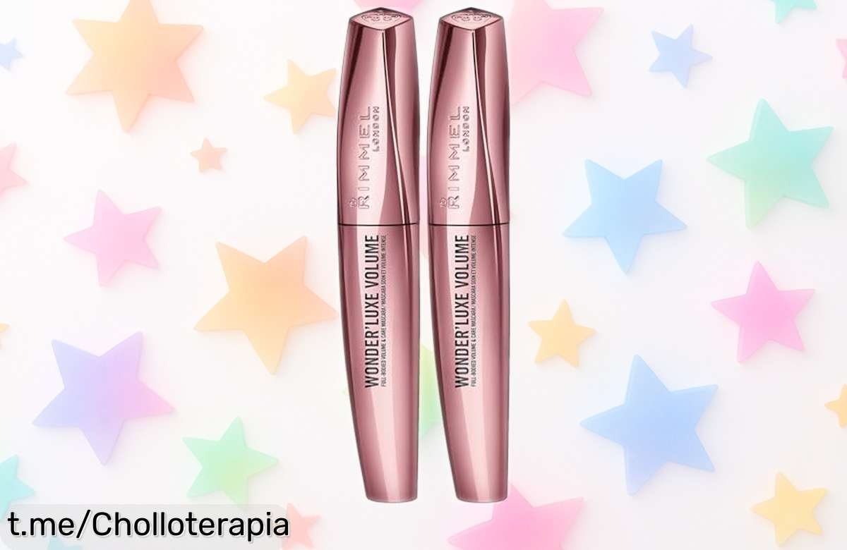 Máscara de pestañas Rimmel London Wonder’Luxe en pack doble con precio rebajado para que luzcas una mirada irresistible ¡No te lo pierdas, dale chispa a tu día!