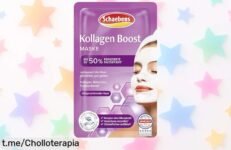 Mascarilla de colágeno Schaebens con baquuchiol y aceite de uva a precio rebajado, logra una piel suave y radiante en 4 semanas, ¡corre que se agotan!