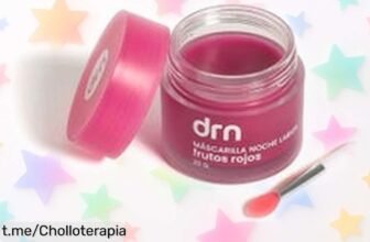Mascarilla labial con aplicador DRN sabor frutos rojos a precio increíble para labios irresistibles, un super chollo que te llenará de dulzura. ¡No esperes más y cógelo ya!