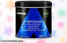 Maximiza tus noches con 200 cápsulas de triptófano, melatonina y magnesio para dormir mejor. Aprovecha esta oferta rebajada y despierta renovado cada día. ¡No te lo pierdas!