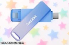 Memoria externa SanDisk para iPhone, iPad y Mac: ¡super chollo de 256 GB a precio rebajado! Corre que vuelan las unidades, dale un respiro a tu móvil ahora mismo.