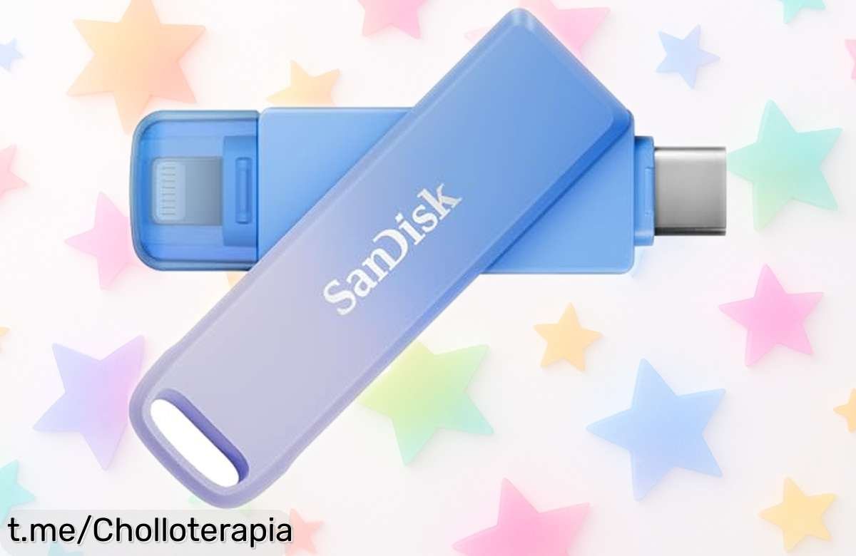 Memoria externa SanDisk para iPhone, iPad y Mac: ¡super chollo de 256 GB a precio rebajado! Corre que vuelan las unidades, dale un respiro a tu móvil ahora mismo.