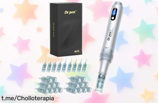 Microneedling pen Dr.pen con 27 cartuchos para rejuvenecer tu piel y barba a precio loco, ¡no te quedes sin este super chollo que mereces tener ya!