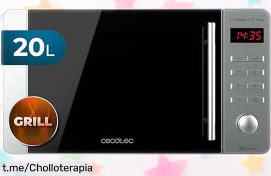 Microondas Cecotec ProClean en acero inoxidable: cocina como un chef con este super chollo, ¡aprovéchalo antes de que se agote y transforma tus comidas!