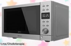 Microondas sin plato Cecotec con grill y 20L de capacidad, ahora a un precio rebajado; calienta y dora al instante ¡Hazte con el ofertón antes que se acabe!