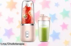 Mini batidora portátil Irishom 40W, exprime tu jugo en solo 45 segundos y disfruta de un super chollo que llenará tus días de sabor ¡aprésúrate, la oferta no durará!