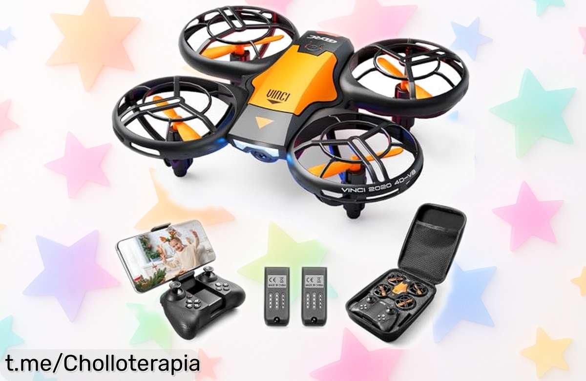 Mini drone con cámara 720P y vuelo de 20 minutos a precio rebajado, ¡Súbete al cielo de la diversión voladora antes que se acabe esta increíble oportunidad!