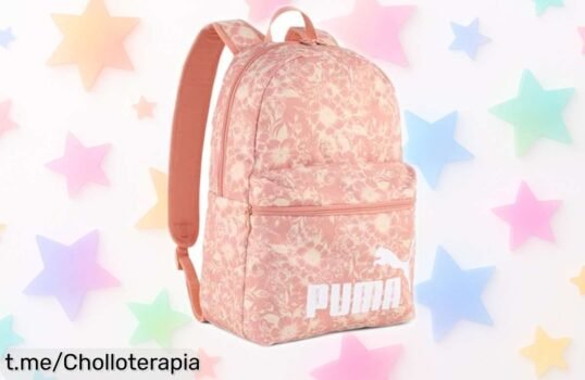 Mochila Puma Phase Aop con diseño floral, ¡oferta limitada a precio rebajado que añade estilo y calidad a tu vida! No dejes pasar este super chollo que todos querrán tener.