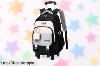 Mochila escalera de 6 ruedas llena de bolsillos,¡descuentazo increíble! No pierdas la oportunidad y hazte con tu mejor aliada para llevar todo sin peso. ¡Date prisa que vuelan!