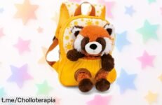 Mochila infantil 2 en 1 con peluche panda incluida, gran espacio para aventuras y ahora a un precio rebajadísimo; ¡no dejes pasar este regalazo que hará brillar la sonrisa de cualquier niño!