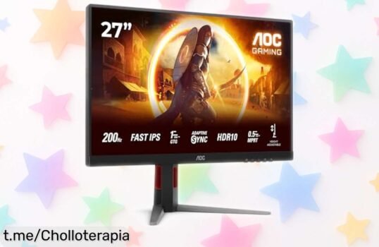 Monitor gaming AOC de 27 pulgadas con imagen ultra fluida a 200Hz y altavoces incluidos, ¡precio rebajado por tiempo limitado! No te quedes sin el tuyo, tus partidas merecen lo mejor.