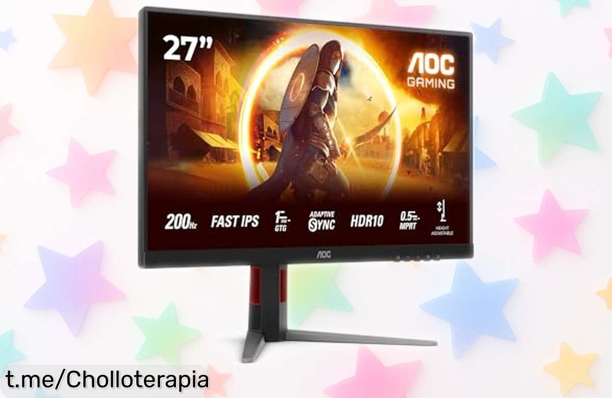 Monitor gaming AOC de 27 pulgadas con imagen ultra fluida a 200Hz y altavoces incluidos, ¡precio rebajado por tiempo limitado! No te quedes sin el tuyo, tus partidas merecen lo mejor.