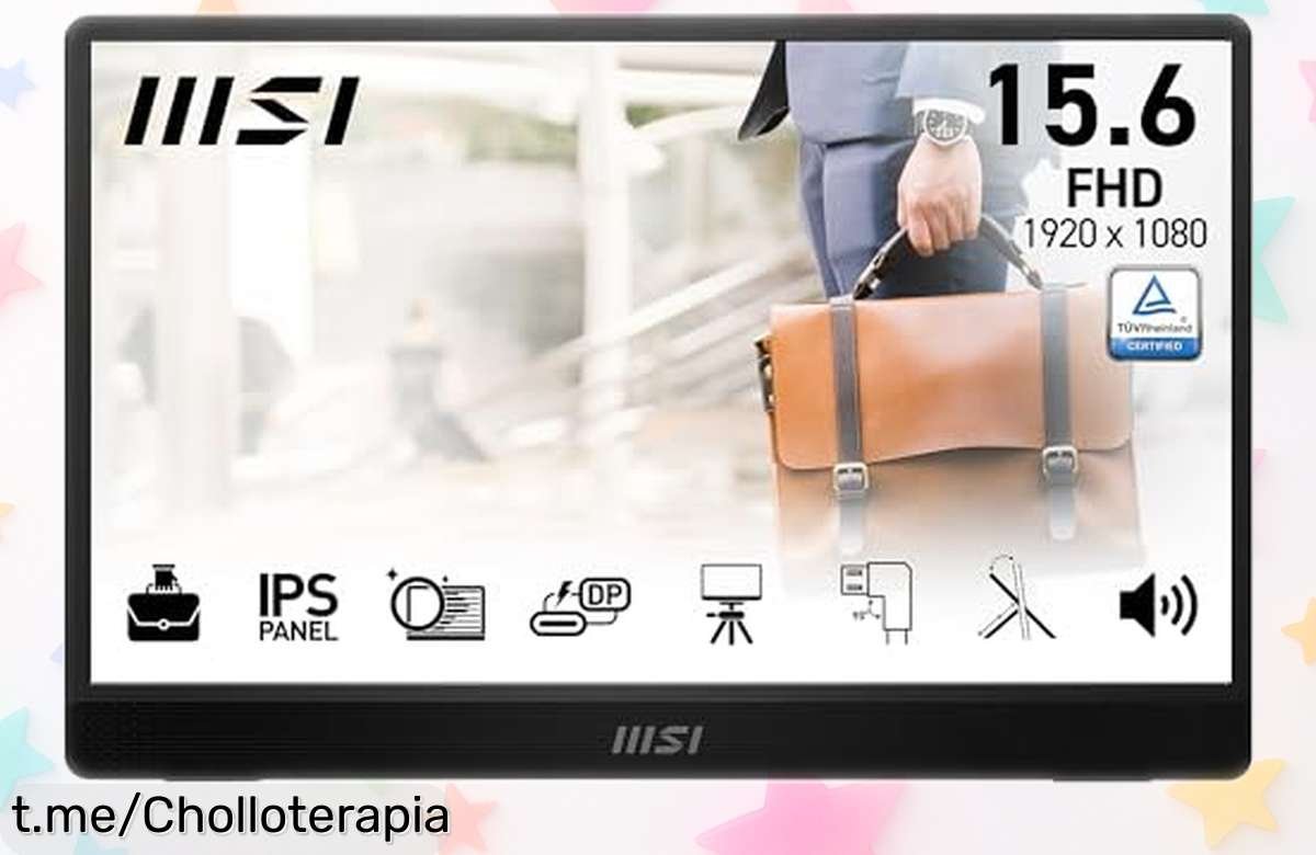 Monitor portátil Full HD MSI con pantalla giratoria a precio rebajado: ¡No dejes pasar este super chollo y mejora tu día a día hoy mismo!