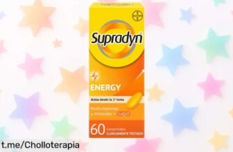 Multivitamínico Supradyn Energy con 13 vitaminas y coenzima Q10 a precio rebajado, ¡siente la energía que necesitas! Aprovecha esta oferta limitada y fortalece tu defensa ya.