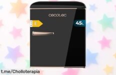 Nunca había sido tan fácil disfrutar de una nevera pequeña Cecotec estilo retro, ¡aprovecha su precio rebajado y mantén tus bebidas frías siempre!