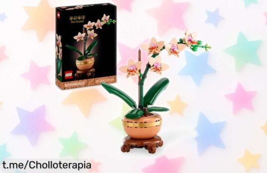 Orquídea artificial LEGO con detalle increíble y realista, ¡super chollo con precio rebajado que no volverás a ver! Decora tu hogar y sorprende en San Valentín ahora mismo.