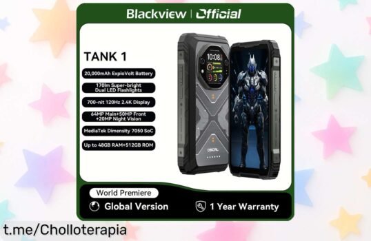 Os deseo que nunca se queden sin batería: Blackview OSCAL TANK 1 5G, con pantalla de 120 Hz y mega resistencia. ¡Aprovecha el ofertón antes de que desaparezca!