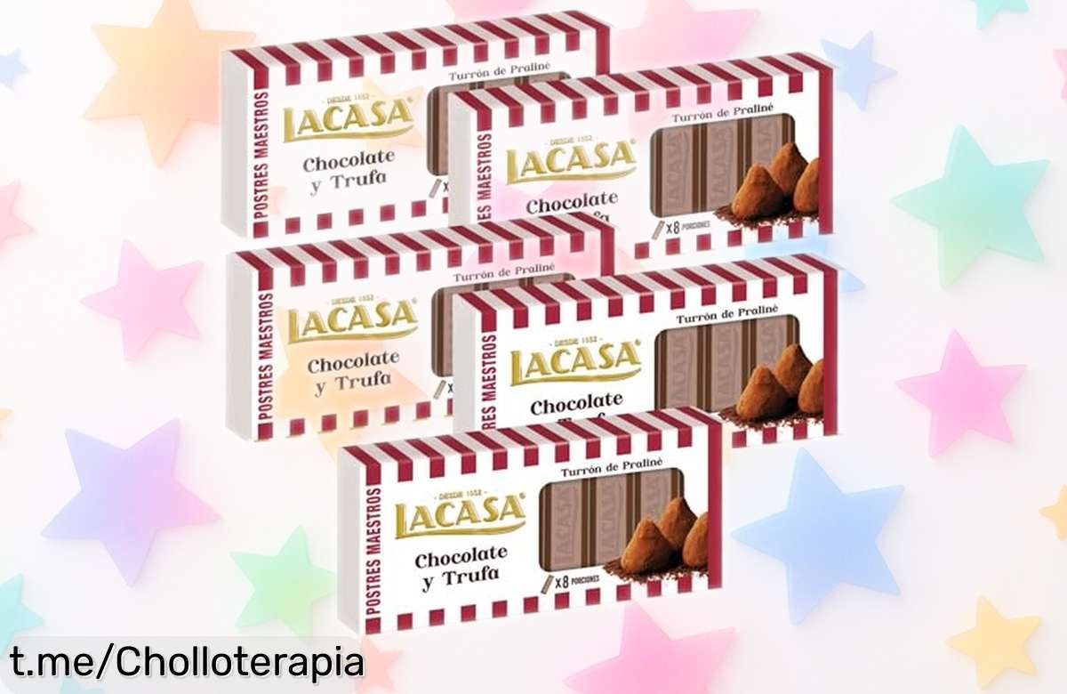 Pack 5 turrones de chocolate y trufa Lacasa a precio rebajado que vuela—disfruta momentos únicos con los tuyos antes de que se agoten, ¡no te lo pierdas!