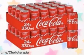 Pack brutal de 48 latas de Coca-Cola para refrescar tus días con un precio loco que no podrás dejar escapar. ¡No te quedes sin el tuyo y disfruta cada sorbo!
