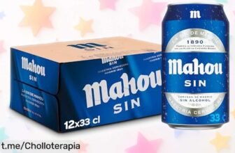 Pack de 12 cervezas Mahou, disfruta del auténtico sabor suave a un precio rebajado que no puedes dejar pasar, ¡date prisa y siente el placer en cada sorbo increíble!