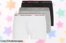 Pack de 3 calzoncillos bóxer Tommy Hilfiger a precio rebajado, ¡aprovecha esta oferta limitada y luce siempre con estilo y seguridad! Este chollo no estará por mucho tiempo.