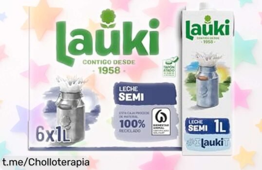 Pack de 6 litros de leche semidesnatada Lauki a precio muy bajo, cuida tu cuerpo con calcio y aprovecha este súper chollo antes de que se agote. ¡No te lo pierdas!