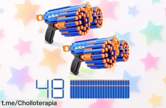 Pack dual de lanzadores XSHOT Insanity con 48 dardos a un precio rebajado, ¡un super chollo para que disfrutes adrenalina pura en cada partida! No te quedes sin jugar y hazlo tuyo ya.