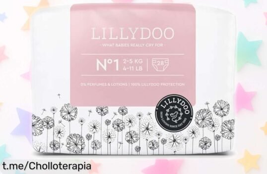 Pañales hipoalergénicos Lillydoo talla 1 con tecnología turbo: ¡descuentazo limitado en 28 unidades para cuidar a tu bebé! No dejes pasar esta oportunidad única.