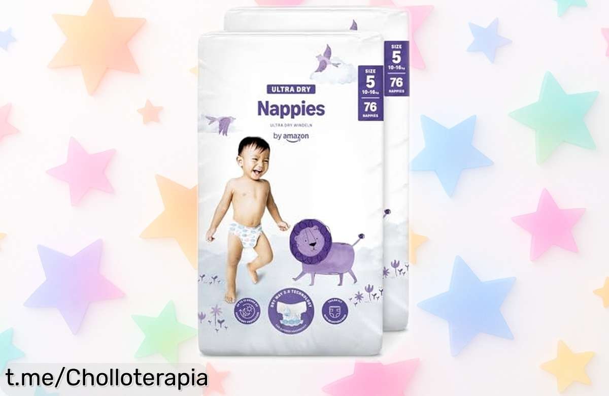 Pañales ultrasecos talla 5 de Amazon con barreras dobles: ¡super chollo que garantiza noches tranquilas por menos! Aprovecha ahora, ¡tu familia lo merece y la oferta vuela!