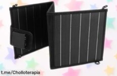 Panel solar plegable 15 W, carga rápida y resistente al agua: super chollo para aventuras; ¡aprovéchalo ya antes de que se acabe y llévalo a todos tus viajes!