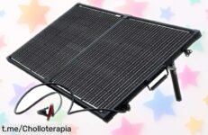 Panel solar portátil Technaxx de 100 W, carga rápida y pantalla LCD a un precio rebajado: disfruta la libertad de cargar tus dispositivos ¡aprovéchalo ya!