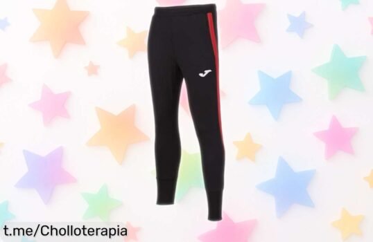 Pantalón deportivo Joma para hombre en negro y rojo, ¡rebajado a un precio loco! Aprovecha este ofertón limitado y dale todo tu potencial al entrenar.