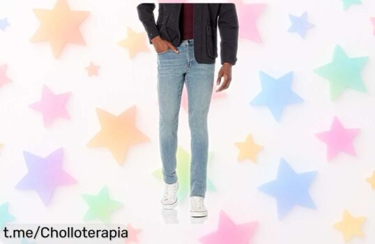 Pantalón vaquero elástico Amazon Essentials, look vintage a precio loca y rebajadísimo, ¡siente la moda en tu piel antes de que se agote!