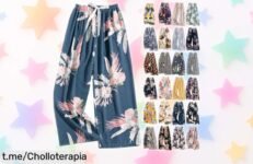 Pantalones de verano para mujer con estampado floral, un super chollo fresco y cómodo que no querrás dejar pasar; ¡aprovéchalo antes de que se agoten!