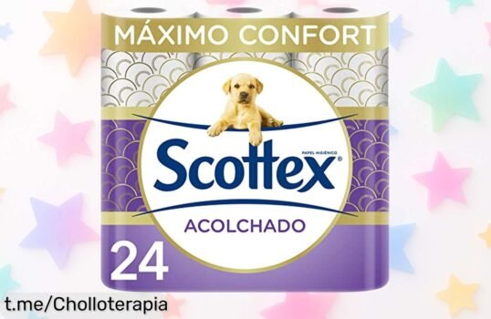 Papel higiénico Scottex acolchado seco con textura Air Pocket, ¡rebajado a un precio loco! Siente la frescura y cuida tu piel sin irritaciones. ¡No te lo pierdas!