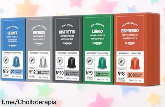 Paquete variado de 100 cápsulas compatibles con Nespresso a precio loco, disfruta 5 sabores que enamoran en cada taza ¡No te quedes sin este super chollo y alegra tus momentos café ya!