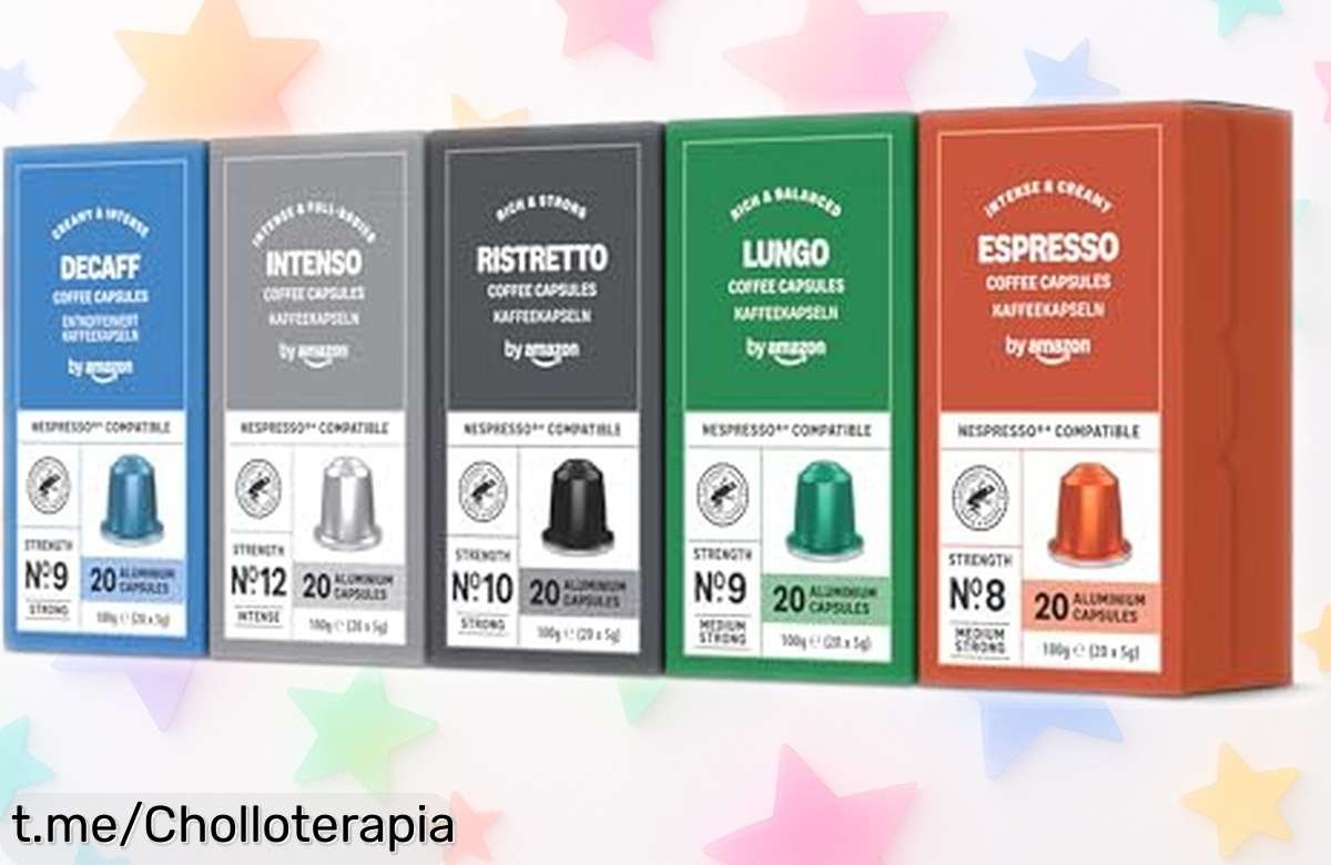 Paquete variado de 100 cápsulas compatibles con Nespresso a precio loco, disfruta 5 sabores que enamoran en cada taza ¡No te quedes sin este super chollo y alegra tus momentos café ya!