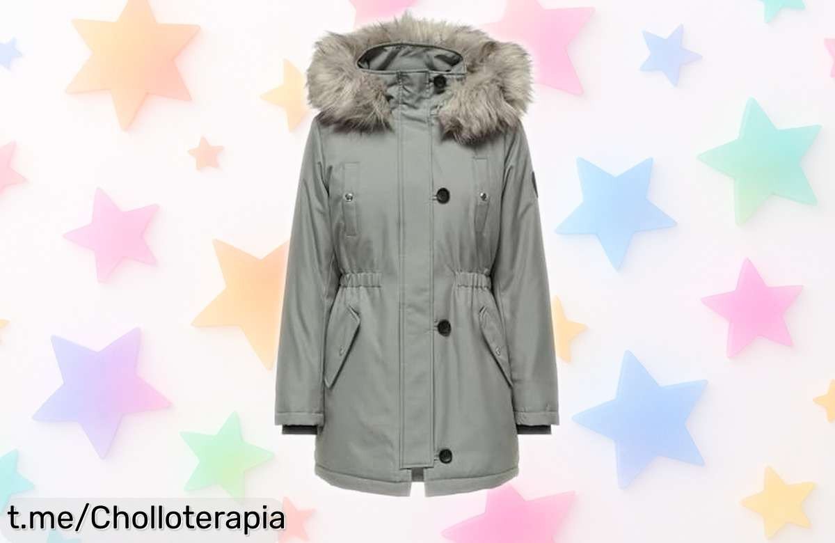 Parka larga ONLY con capucha de piel sintética: super chollo con caída de precio brutal, ¡no te quedes sin la tuya y disfruta del invierno a la moda!