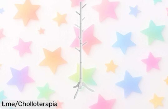 Perchero de madera ajustable con 8 ganchos, elegante y estable: aprovecha el precio rebajado y transforma tu hogar en un lugar más ordenado y bonito ya. ¡No lo dejes escapar!