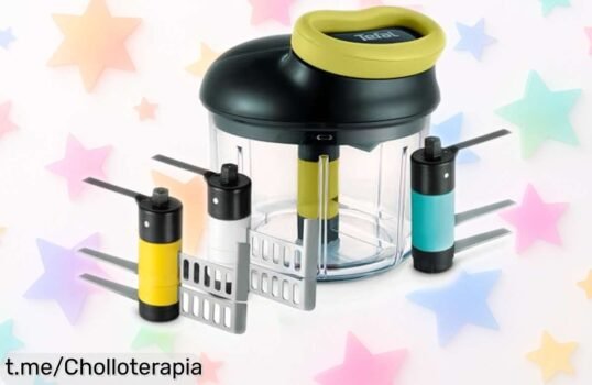 Picadora manual Tefal de 900 ml a precio rebajado, corta rápido y prepara purés perfectos sin electricidad. ¡Aprovecha esta oferta limitada y disfruta cocinando fácil!