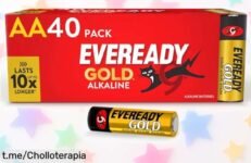 Pilas AA Eveready Gold Energizer en super pack de 40 a precio rebajado, nunca te falte energía y disfruta la tranquilidad que mereces. ¡Hazlo antes de que se agote!