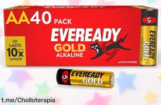Pilas AA Eveready Gold Energizer en super pack de 40 a precio rebajado, nunca te falte energía y disfruta la tranquilidad que mereces. ¡Hazlo antes de que se agote!