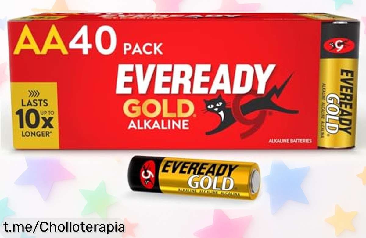 Pilas AA Eveready Gold Energizer en super pack de 40 a precio rebajado, nunca te falte energía y disfruta la tranquilidad que mereces. ¡Hazlo antes de que se agote!