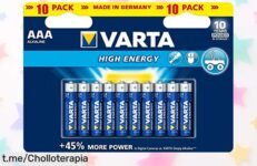 Pilas AAA VARTA de 10 unidades con potencia imbatible a precio rebajado, ¡no te quedes sin energía en tus juguetes y llévalas ya antes de que se agoten!
