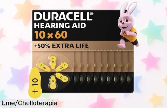 Pilas para audífonos Duracell con +50 % más duración, ¡super chollo a precio rebajado que no puedes dejar escapar! Corre y disfruta de la tranquilidad que mereces.