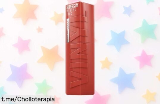 Pintalabios efecto vinilo Maybelline que dura 16 horas, ¡aprovéchalo ya a precio rebajado y consigue ese toque wow que ilumina tu sonrisa!