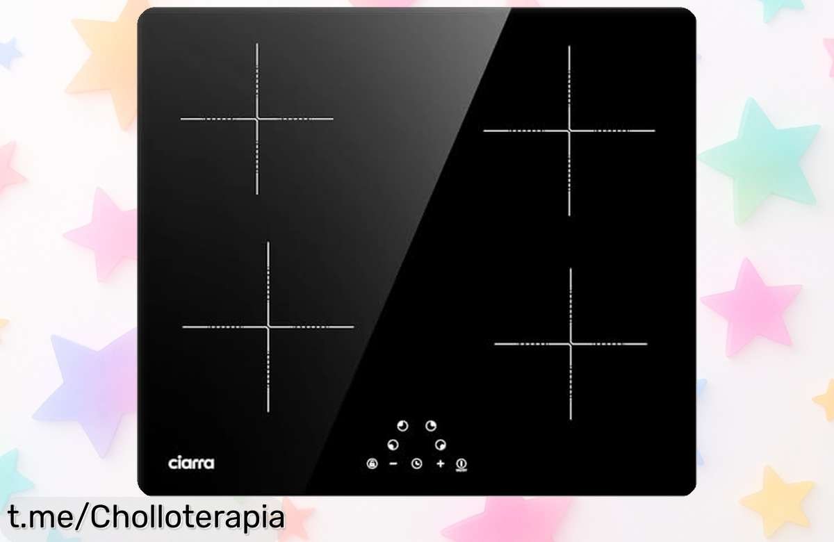 Placa de inducción CIARRA con 4 fuegos, fácil y potente ¡rebajado a un precio increíble! Cocina seguro y corre que vuelan estas unidades. Añade sabor a tus días ya mismo.
