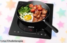 Placa de inducción portátil Ciarra 2000W: super chollo a precio rebajado, ¡cocina fácil y rápido! No te quedes sin la tuya antes que se agote.